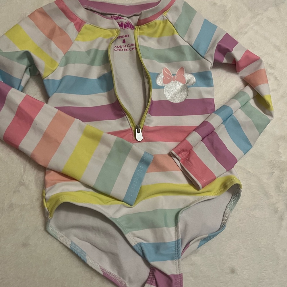 Disney Pink and Orange Rashguard Swimwear